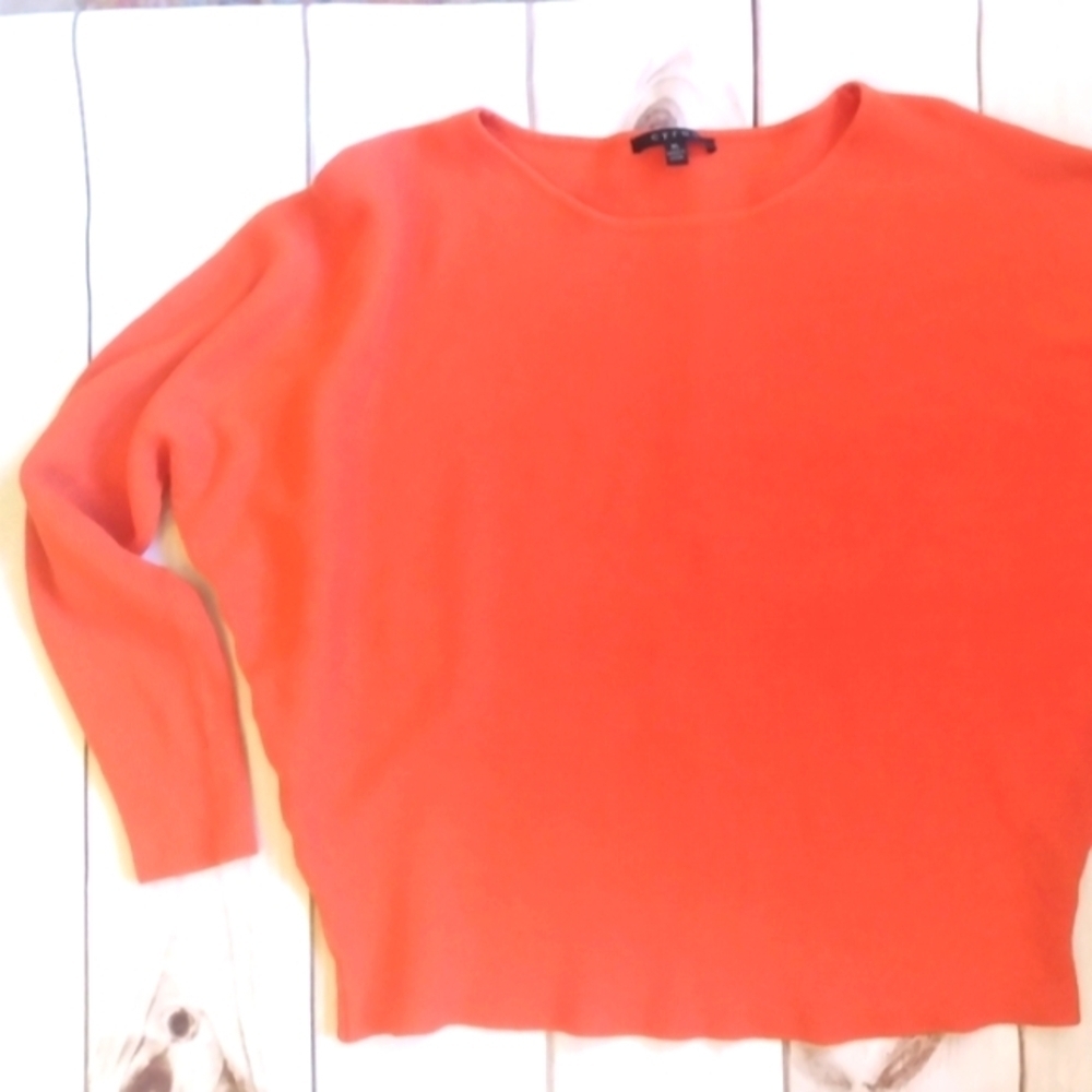 Cyrus Bright Orange Dolman Sleeve Sweater - Picture 5 of 8